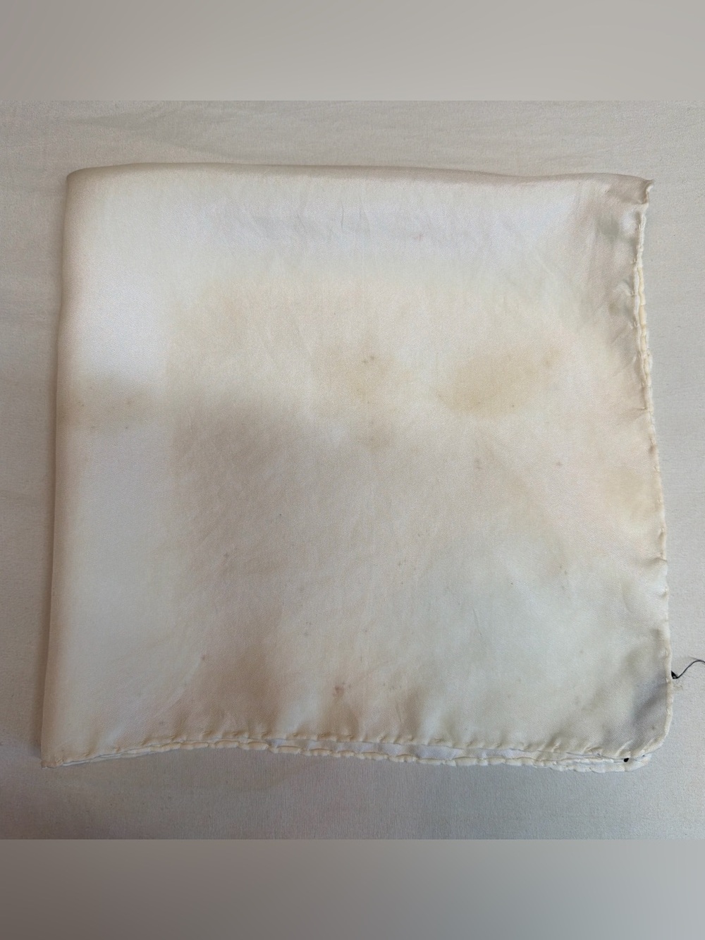 Vintage 100% Silk Ivory Scarf Made in Italy